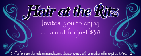 Enjoy $30 off of your next haircut with hi-light at Hair at tthe Ritz
