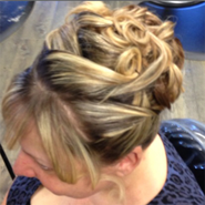 blond updo