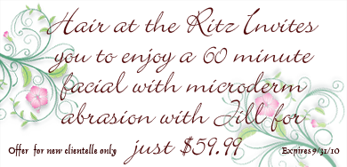 Hair at the Ritz is giving a special package for a massage or a Reiki session for Spring
